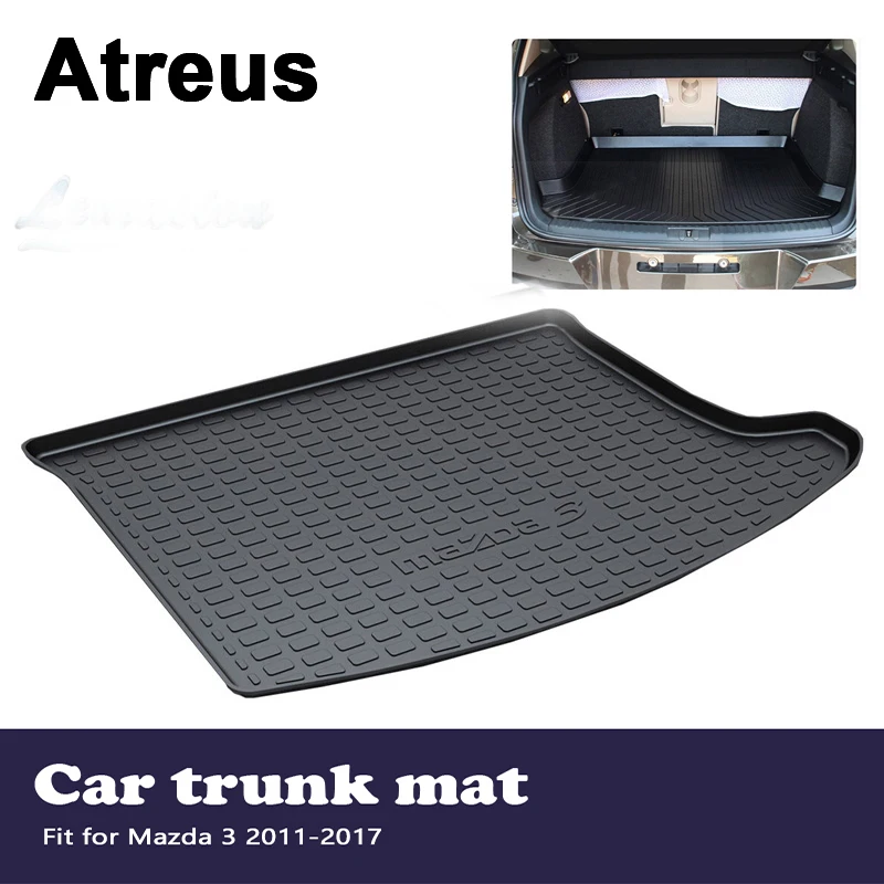 Atreus Car Accessories Waterproof Anti-slip Trunk Mat Tray Floor Carpet Pad For Mazda 3 2011 2012 2013 2014 2015 2016 2017 |