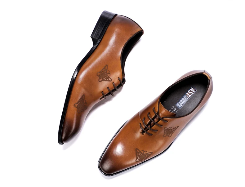 Men's Leather Casual Shoes Business Mens Genuine Leather Moccasins Men Oxfords Shoe Office Casual Leather Shoes Men Big Size 45  (5)