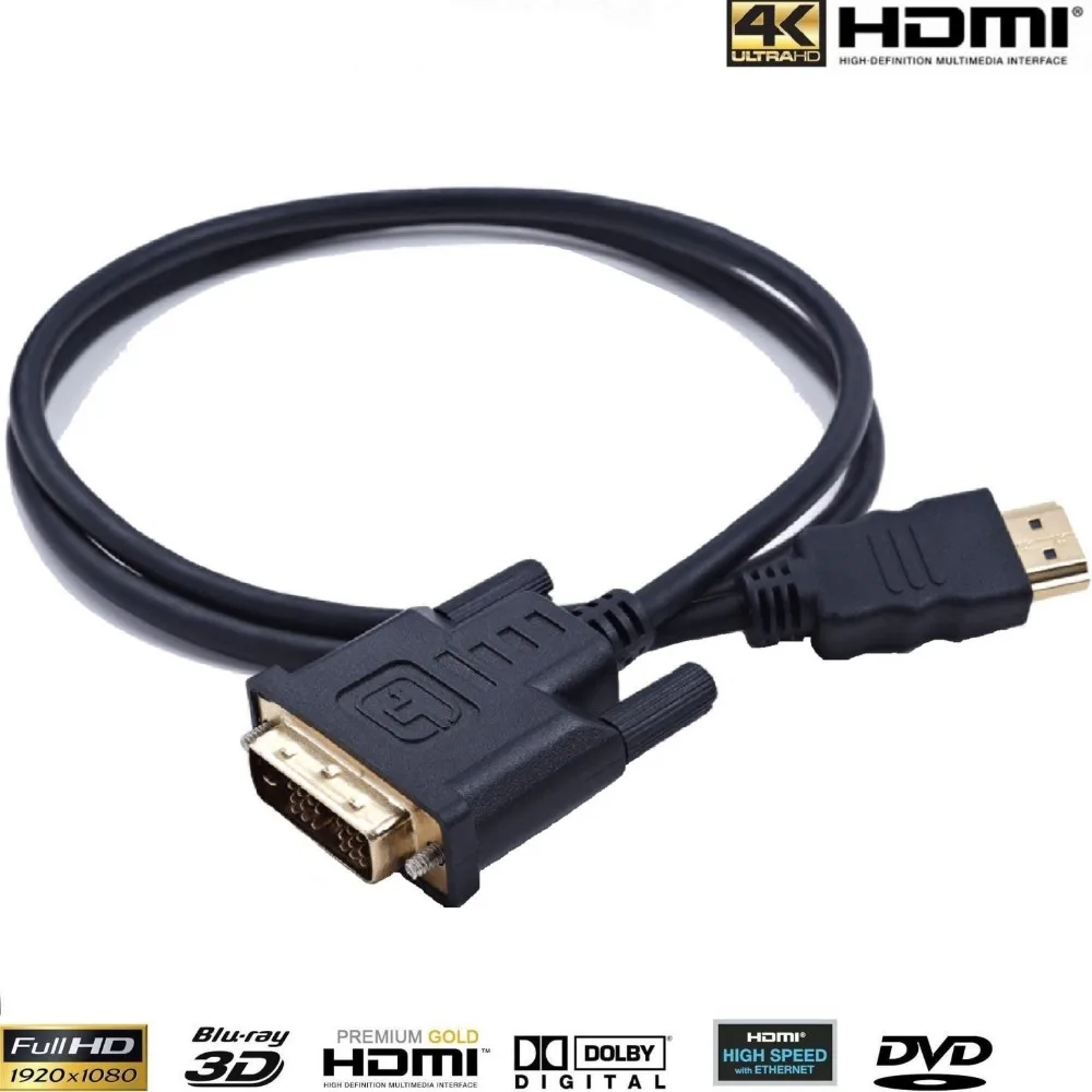 10 шт./лот 3 фута 1 м HDMI дви кабель(позолоченный) V1.3 видео HDTV свинец 1080 P