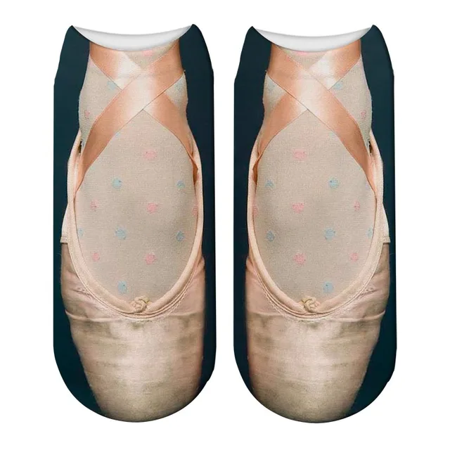 Cute Foot Printed 3D Socks For Women Kawaii Low Ankle Femme Girls Cotton Socks Casual Funny Creative Socks Happy Calcetines Sox Style1