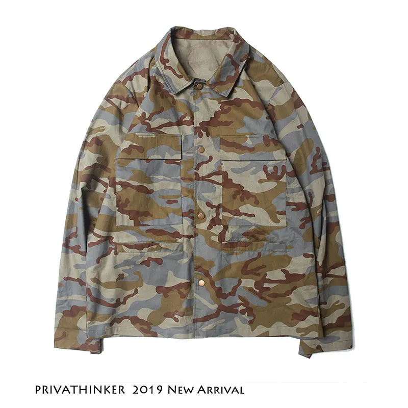 Privathinker Men Camouflage Cargo Jacket 2019 Mens Japanese Streetwear Windbreaker Jacket Male Fashion Camo Jackets and Coats Privathinker Men Camouflage Cargo Jacket 2019 Mens Japanese Streetwear Windbreaker Jacket Male Fashion Camo Jackets and Coats