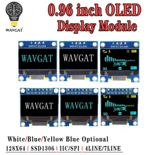 0.96 polegada oled iic série branco módulo de exibição 128x64 i2c ssd1306 12864 placa da tela lcd gnd vcc scl sda 0.96