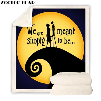 

Jack Skellington Blanket Plush We are meant simply to be Print Yellow and Black Throw Blanket Thin Quilt Bedspread 2019