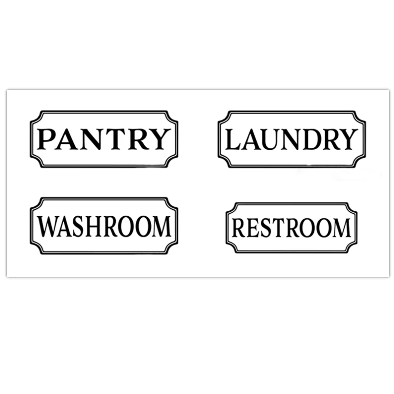 Pantry Vinyl Decal Laundry Glass Door Decal Bathroom Vinyl