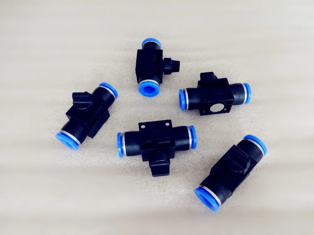 Free Shipping 5 Pcs Hand Valve 12mm x 12mm Tube Push in to connect inline 2-Way Flow Limiting Pneumatic Valve Speed Controller 3 pcs inline airflow control 12mm x 12mm push in quick connecter 2 way flow limiting pneumatic valve speed controller