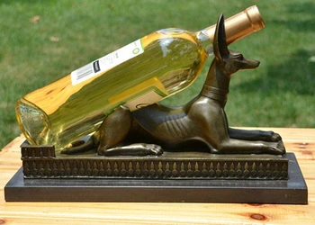 

Art Deco Sculpture Dog Wine Holder Bronze Statue