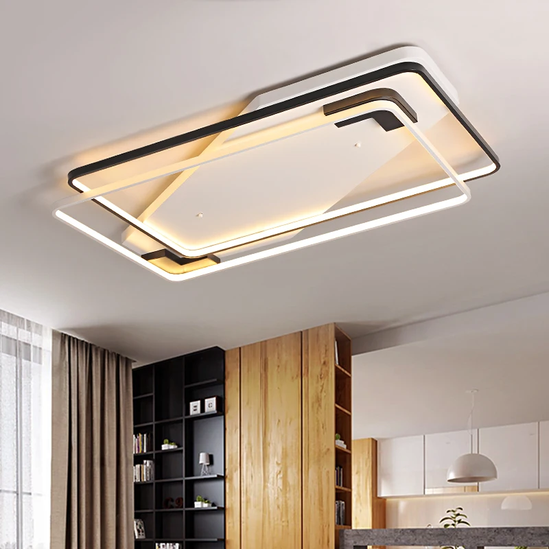 

Rectangle Modern Led Ceiling Lights For Living Room Bedroom Surface Mounted Square Ceiling Lamp lamparas de techo Free Shipping