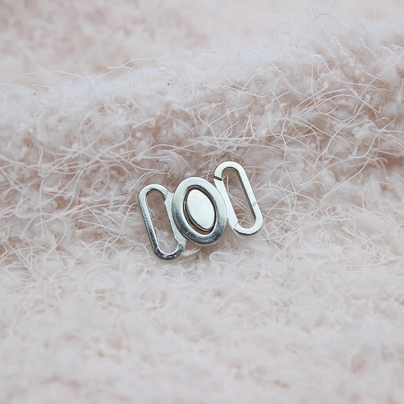 

100 Pcs Tape Closure Hook & Clasp Fasteners Zinc Alloy Combined Buckles for Bra Bikini Replacement Diy Sewing Material Supply