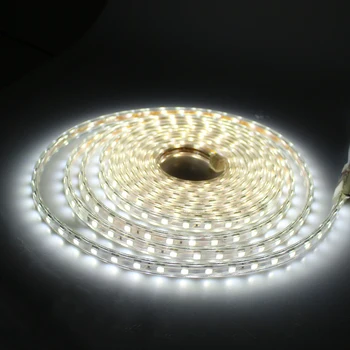 

5050 220V LED strip 60 leds/m IP67 Waterproof flexible light ,Warm White,White,Blue,Green,Red color,5m/lot free shipping