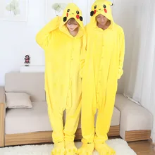 2017 Nuevo Anime de Cospaly Ir Pikachu Pokemon Pijamas Adultos Onesie Pikachu de La Mascota de Halloween Trajes de Cosplay Fantasias Para Mujeres Hombres