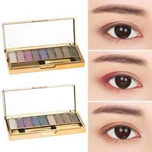 Палитра теней для век 9 цветов Maquiagem Make Up со стразами Paleta De Sombra, палитра для макияжа с бриллиантами, яркий блеск для макияжа