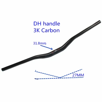 

spcial sale PURARAZA XC mountain handlebar flat rise bar nice bar size 31.8MM mountain DH bIKE carbon handlebar