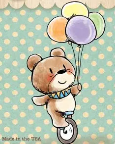 

10*6 Pretty bear balloon rubber stamp Transparent Clear Stamps Silicone Seals for DIY scrapbooking photo album Card Making