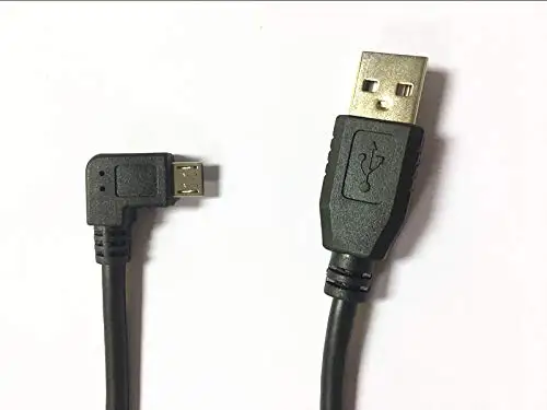 Удлиненный USB A к Micro B USB кабель 90 градусов под прямым углом для зарядки автомобиля TomTom Sat Nav gps навигации автомобиля 1.8m3m5m