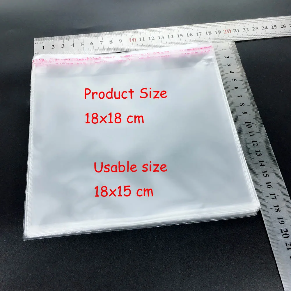 100 шт. (18 см х 18 см) сам клейкий пластиковый пакет из полиуретана с открытыми порами прозрачная упаковка-дюймовая 7*7