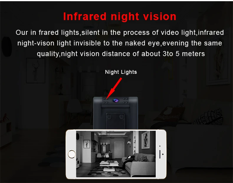 WiFi мини-камера беспроводная 4K Ultra HD няня камера градусов вращающаяся линза монитор ночного видения IP безопасности видеокамера для наблюдения