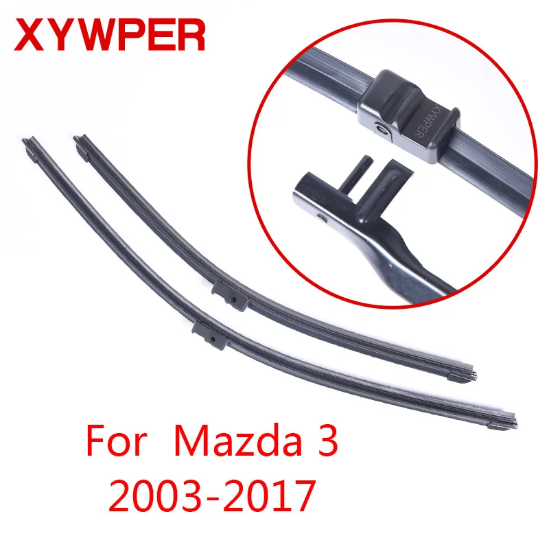XYWPER Wiper Blades for Mazda 3 2003 2004 2005 2006 2007 2008 2009 2010-2017 Car Accessories Soft Rubber car windscreen wipers XYWPER Wiper Blades for Mazda 3 2003 2004 2005 2006 2007 2008 2009 2010-2017 Car Accessories Soft Rubber car windscreen wipers