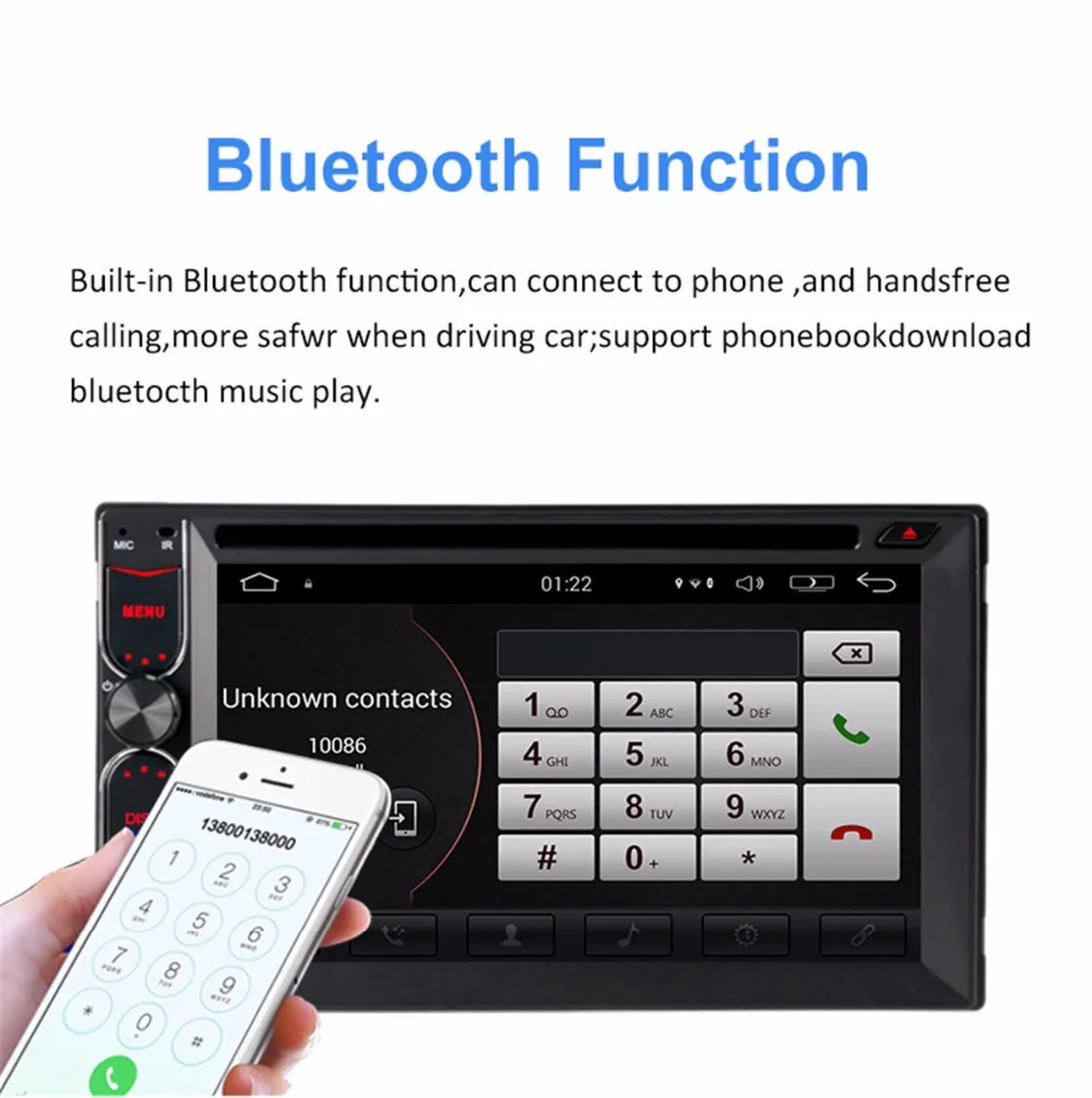 Perfect 2GB RAM 32GB ROM 4 Core Android 6.0.1 Universal Central Multimidia Double 2din 2 din Car Radio DVD Player GPS Navigation 11