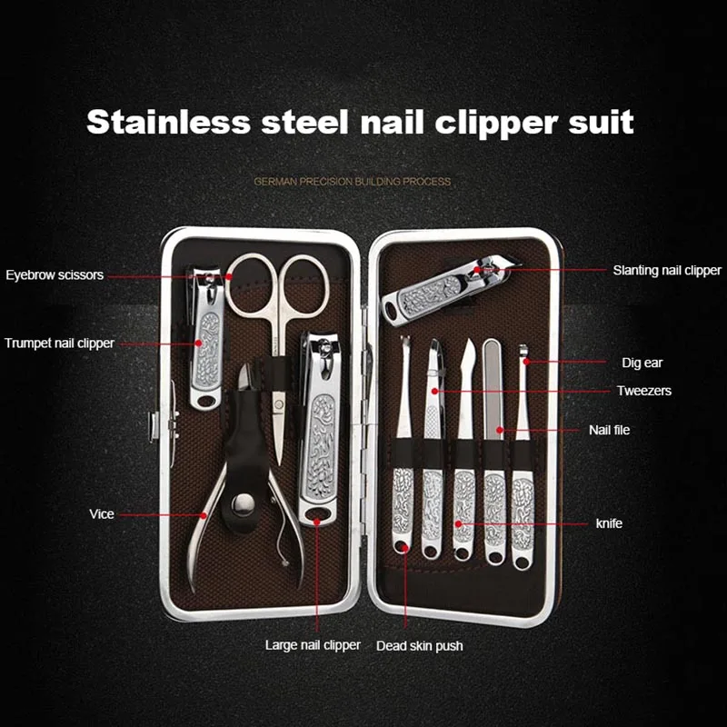Маникюрные педикюрные инструменты кусачки для стрижки ногтей набор из нержавеющей стали инструменты для ухода TY99