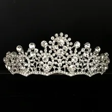 Nueva Llegada Magnífico Crystal Rhinestone Boda Nupcial Tiaras diadema para La Novia Joyería Del Pelo de headwear accesorios YLQT-010