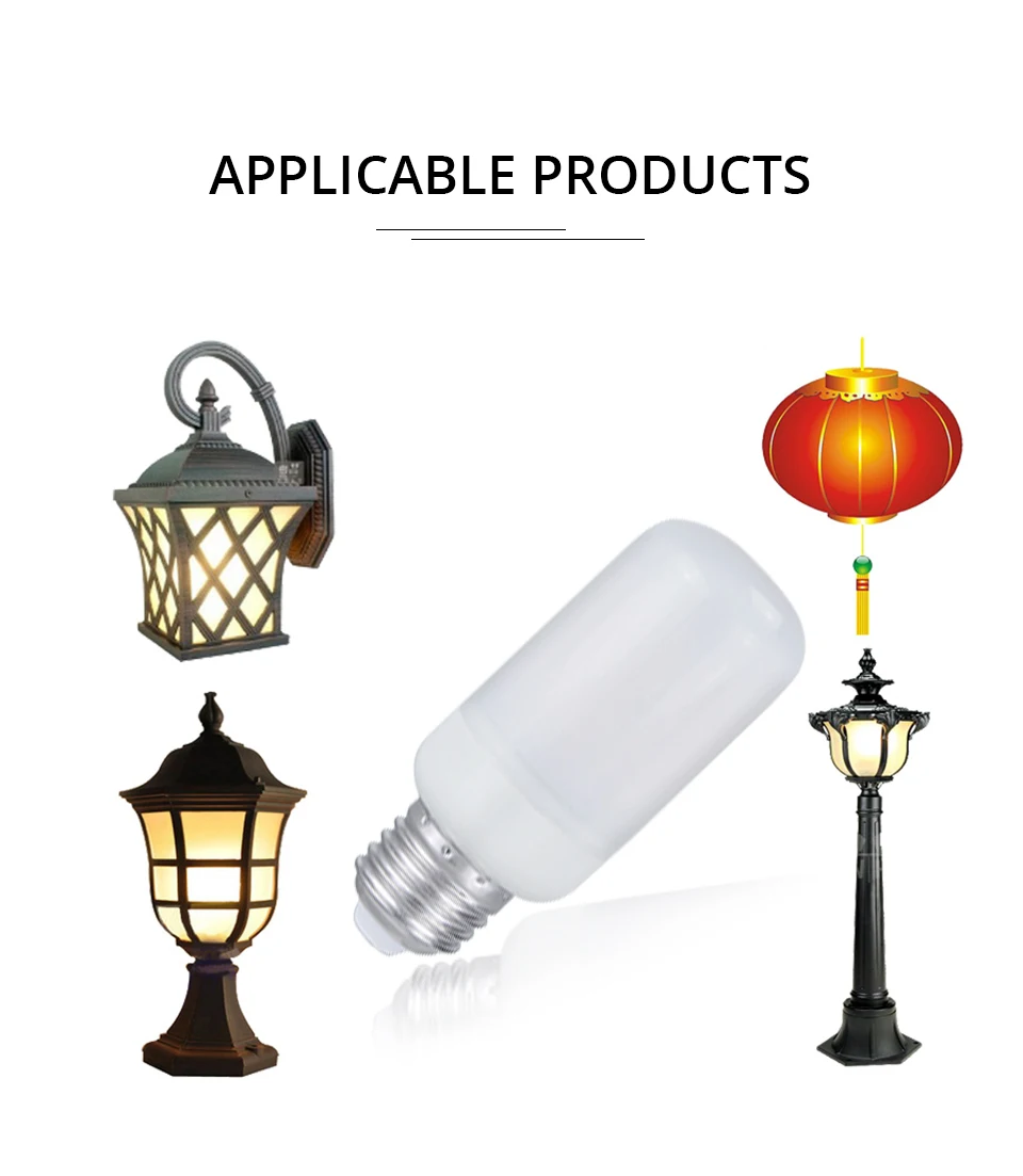 B22 E26 E12 E14 E27 LED Flame Lamp Light 85-265V Flickering Flame Effect Fire Light Bulb (11)