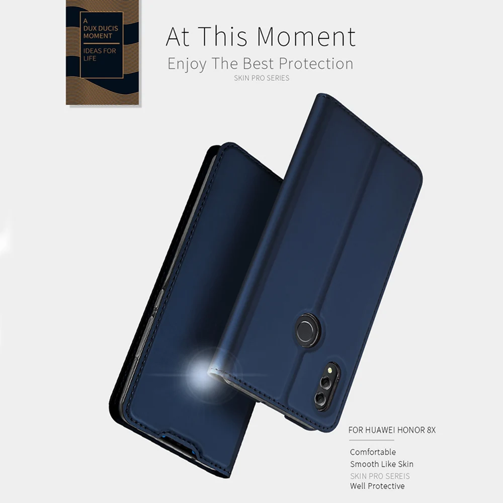 Huawei Honor 8X чехол DUX DUCIS Роскошный кожа флип Чехлы для huawei кожаный на 8 X Honor8X 6 5