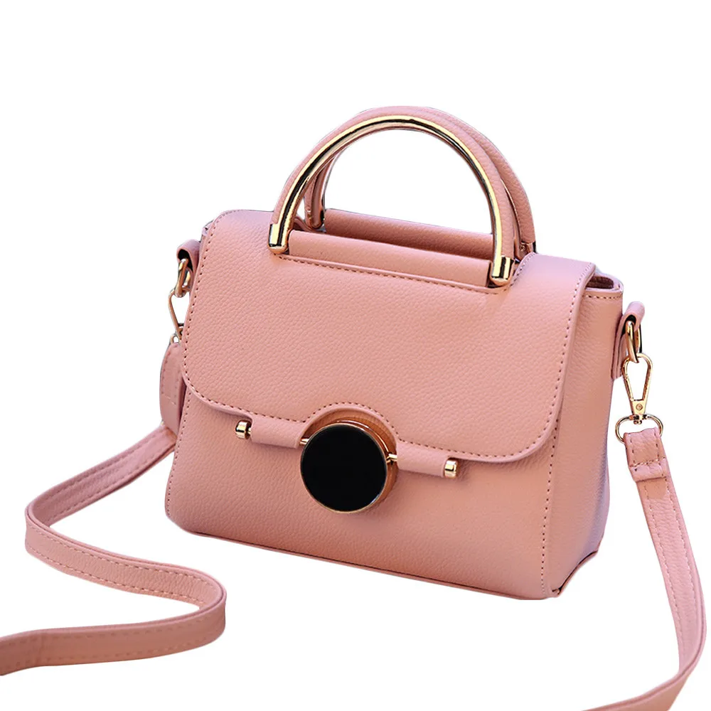 Aelicy роскошная сумка из искусственной кожи, винтажная модная сумка на плечо, высокое качество, женская сумка на плечо, carteras - Цвет: Розовый