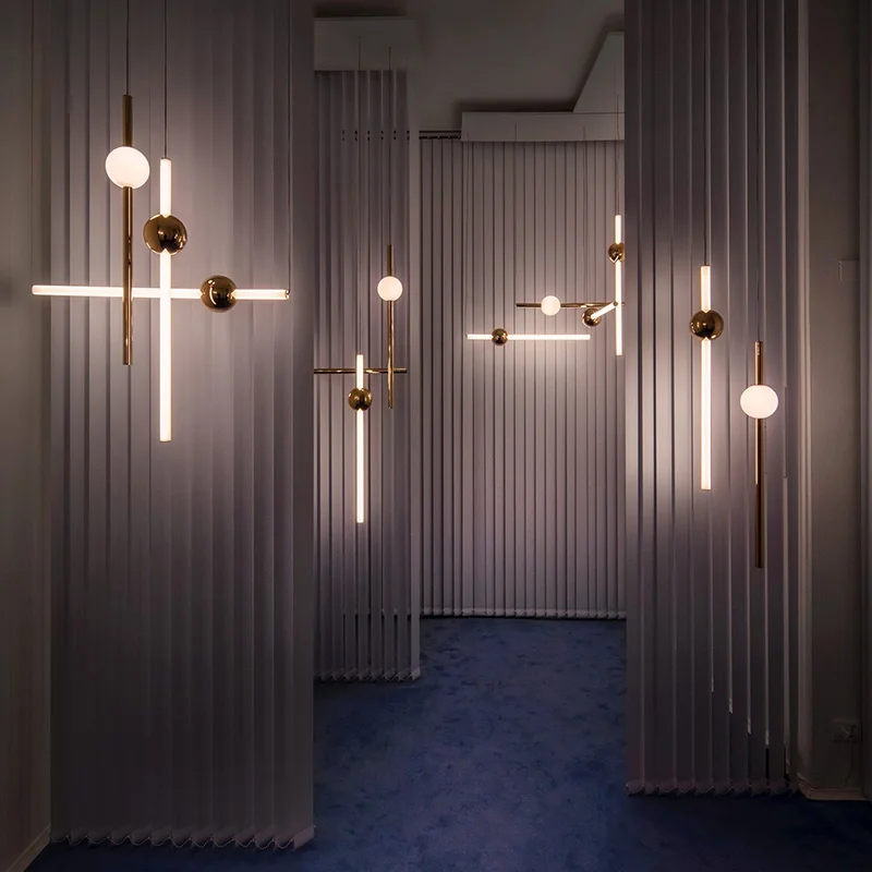 Современная вращающаяся ветка светодиодная люстра матовая черная Золотая