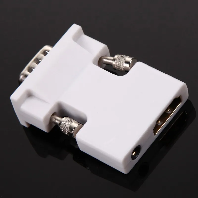 Премиум Версия 1080P HDMI Мужской к VGA Женский адаптер конвертер с 3,5 мм аудио выход