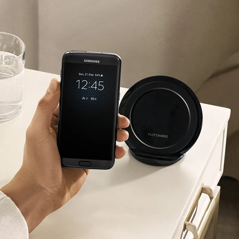 Подлинный Быстрая Зарядка Qi Беспроводной Зарядное устройство для Samsung Galaxy S8 SM-G950U SM-G9508 S8+ G955 Note 8 iPhone X EP-PG950