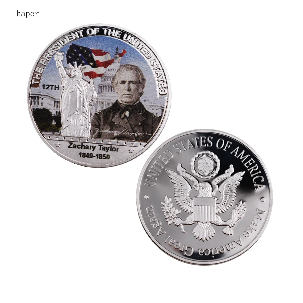 coin-0094 Праздничные подарочные сувениры, американский 9-ый президент, сувенирная монета, Вильям генрисон, известный человек, наградная МОНЕТА 999 Серебряная монета - Цвет: coin-0094