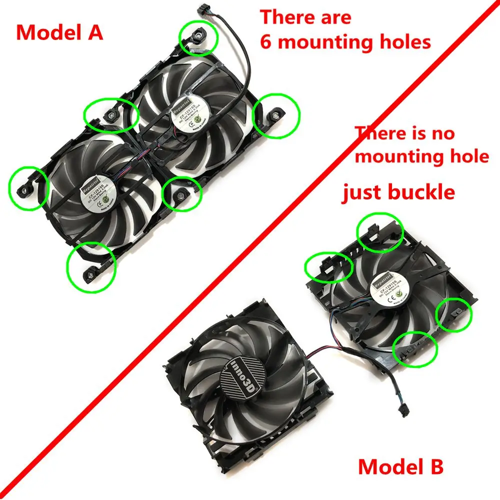 Conjunto Cf12915srefrigerador Gpuventilador de Placas Gráficaspara Inno3d Geforce Gtx 1070 ti x2 V2para Inno3d Geforce Gtx 1080 ti X2para Inno3d Gtx 1080 x2 Pcs - Imagem 4