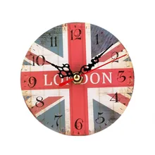 Деревянные ретро английские настенные часы винтажные классические европейские уникальные круглые бесшумные кварцевые иглы бесшумные настенные часы для декора R3