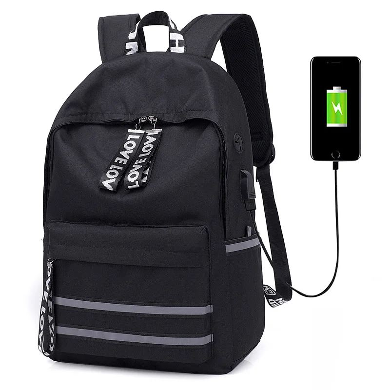 

School bags Men and Women School Backpack Daypack for Boy Girl USB Charging Travel Laptop Backpacks 2019 New Casual Back pack