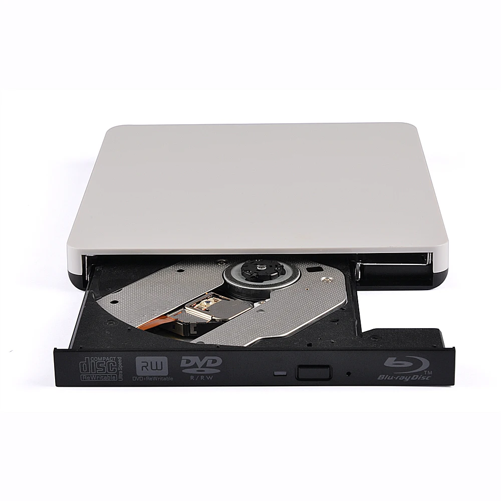 Deepfox тонкий портативный USB 3,0 внешний DVD rom DVD RW CD горелка Писатель Оптический привод для ноутбука нетбук ноутбук ПК черный