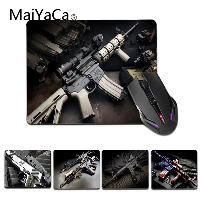 MaiYaCa винтовка пистолеты Удобный маленький коврик для мыши игровой Размер 25х29см