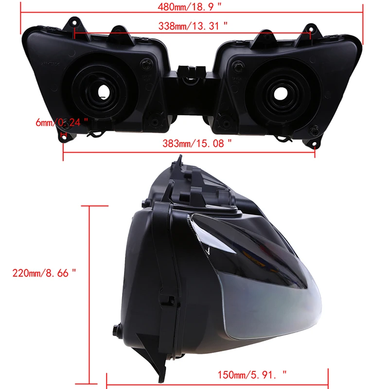 Для 00-01 Yamaha YZFR1 YZF-R1 YZF R1 мотоцикл спереди головной светильник светодиодные противотуманные лампы фары в сборе 2000 2001