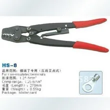 Неизолированные клеммы Храповые терминальные обжимные плоскогубцы AWG16-8 1,25-8 мм