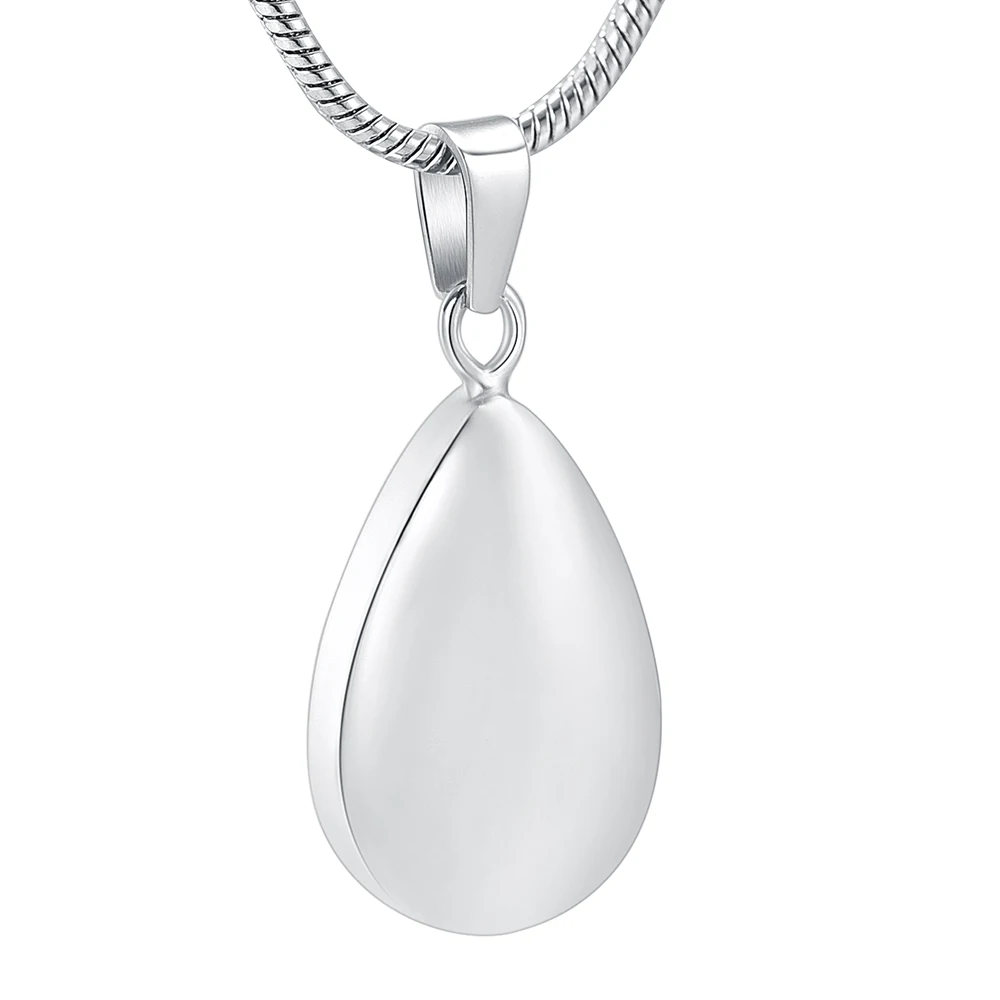 

Water Drop Cremation Jewelry For Ashes, Stainless Steel Engraving Memorial Urn Pendant Necklace Locket Keepsakes Urns For Women