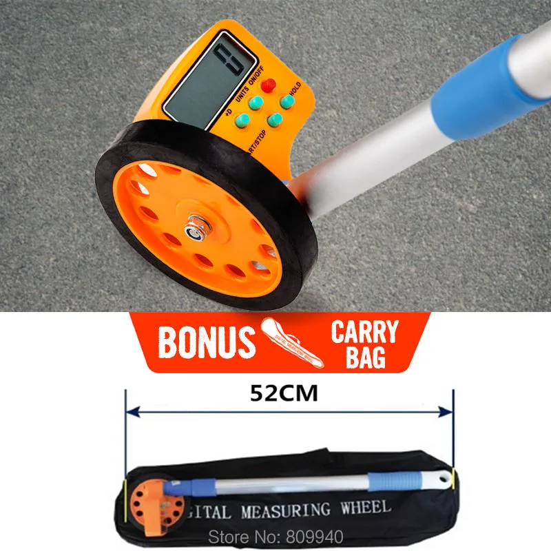 99999.9m Distance Measuring Wheel Surveyor Walking Tape Electronic