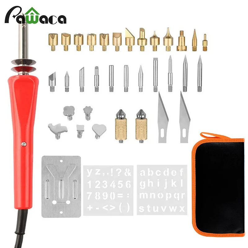 

37pc DIY Handmade Carving tool Inclined Carved Engraving Ironing Set Carved Wood Ironing With Tool Kit US EU UK Plug