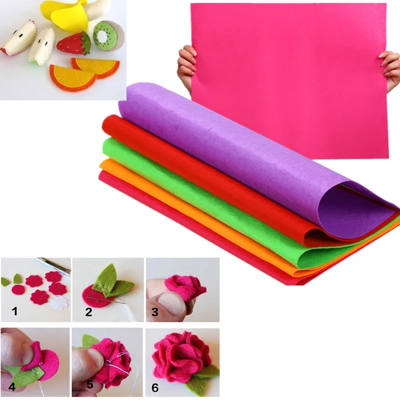 

50x40cm DIY Felt Fabric Polyester Cloth Felts Needlework Sewing Felt Cloth Handmade DIY Dolls Crafts for Toy