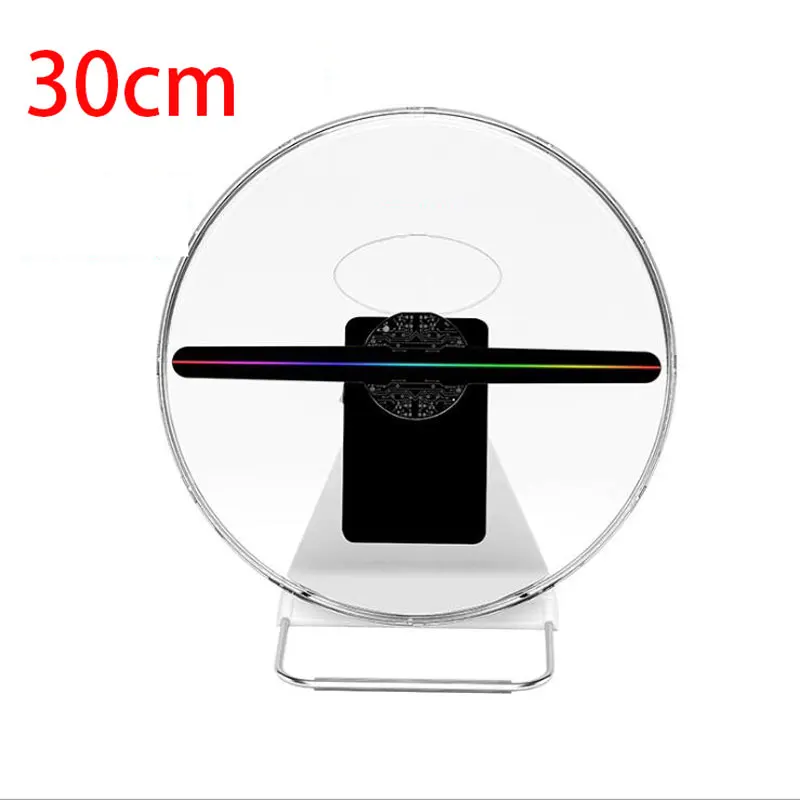New AC110v-240V 30CM 3D Hologram Projector Lamp Aadvertising Commercial Display 3d Fan Portable display Store Shop lamp | Лампы и