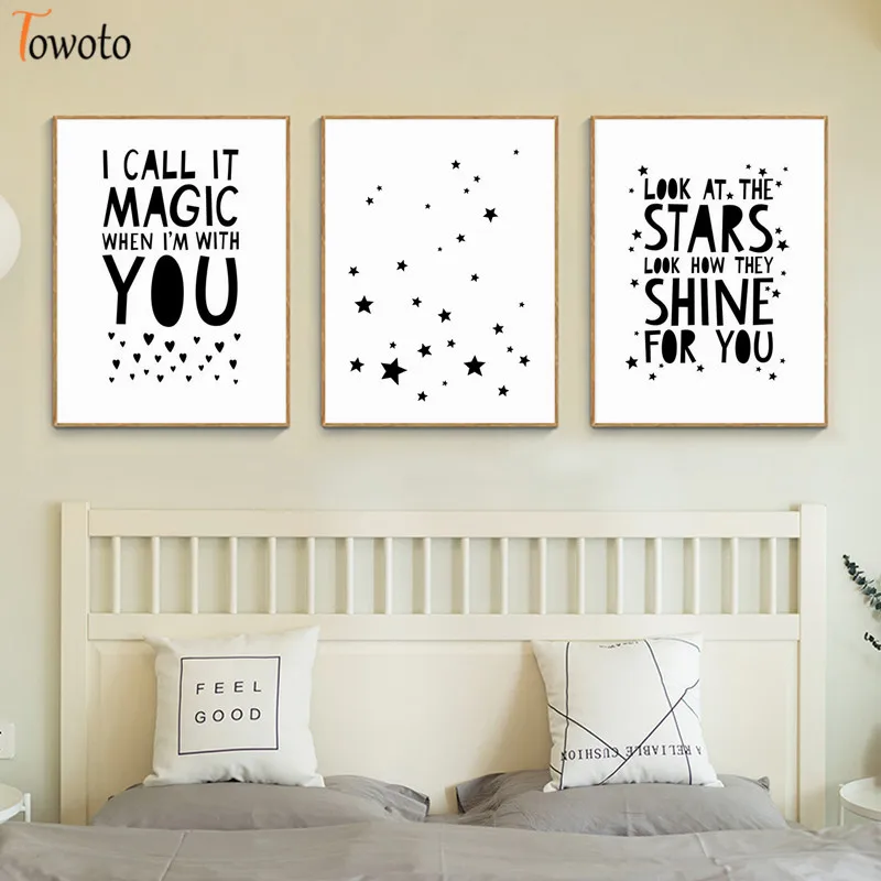 Bedroom Frameless Inspirational Quotes Decor Print Wall Saying Art Pictures