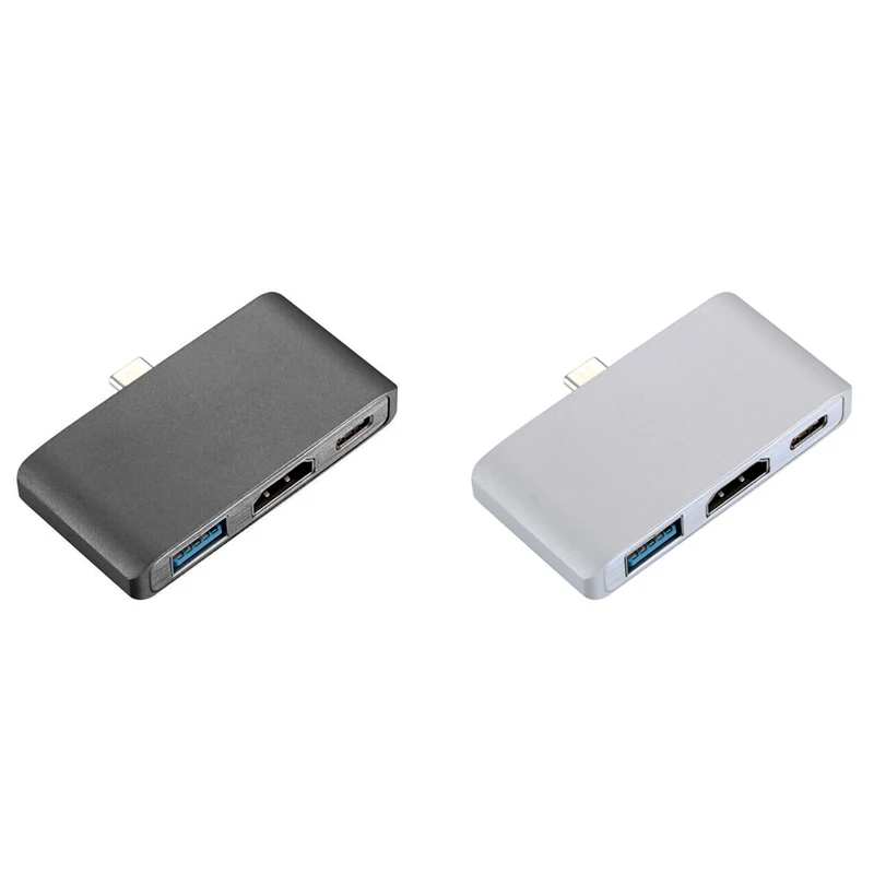 3 порта тип-c хаб-конвертер USB-C к HDMI зарядный usb-концентратор 3,0+ PD блок питания 1* HDMI+ 1* тип-c+ 1* USB 3,0