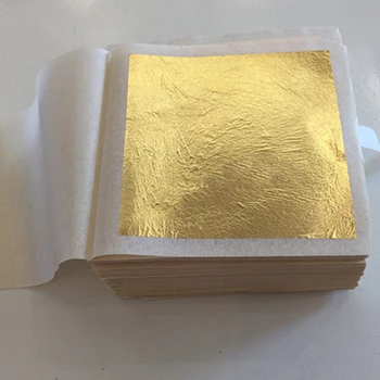 

10 Pcs 24K Pure Genuine Edible Gold Leaf Foil Sheet Decor Foil Golden Cover