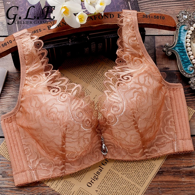 Hot Plus Size Push Up Bra Sexy Lace Bra Cotton Intimate Brassiere Thin Cup Bra Full Cup 100c