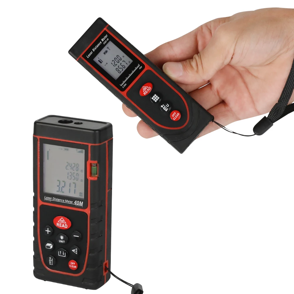 2018 40M Red beautiful high precision Laser Distance Meter fast Laser meter distance laser Range Finder ruler Laser rangefinder