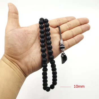 Crystal Tasbih and agates tassel Popular style Black Crystal Muslim prayer beads 33 66 99Misbaha