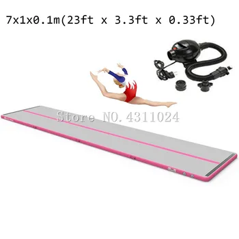 

Free Shipping Inflatable Gymnastics Tumbling Mat Air Tumbling Track Air Floor Mat With a Pump(23ft x 3.3 ft)